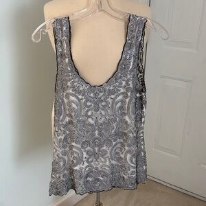 Yoana Baraschi Black and White sequin Tank Top